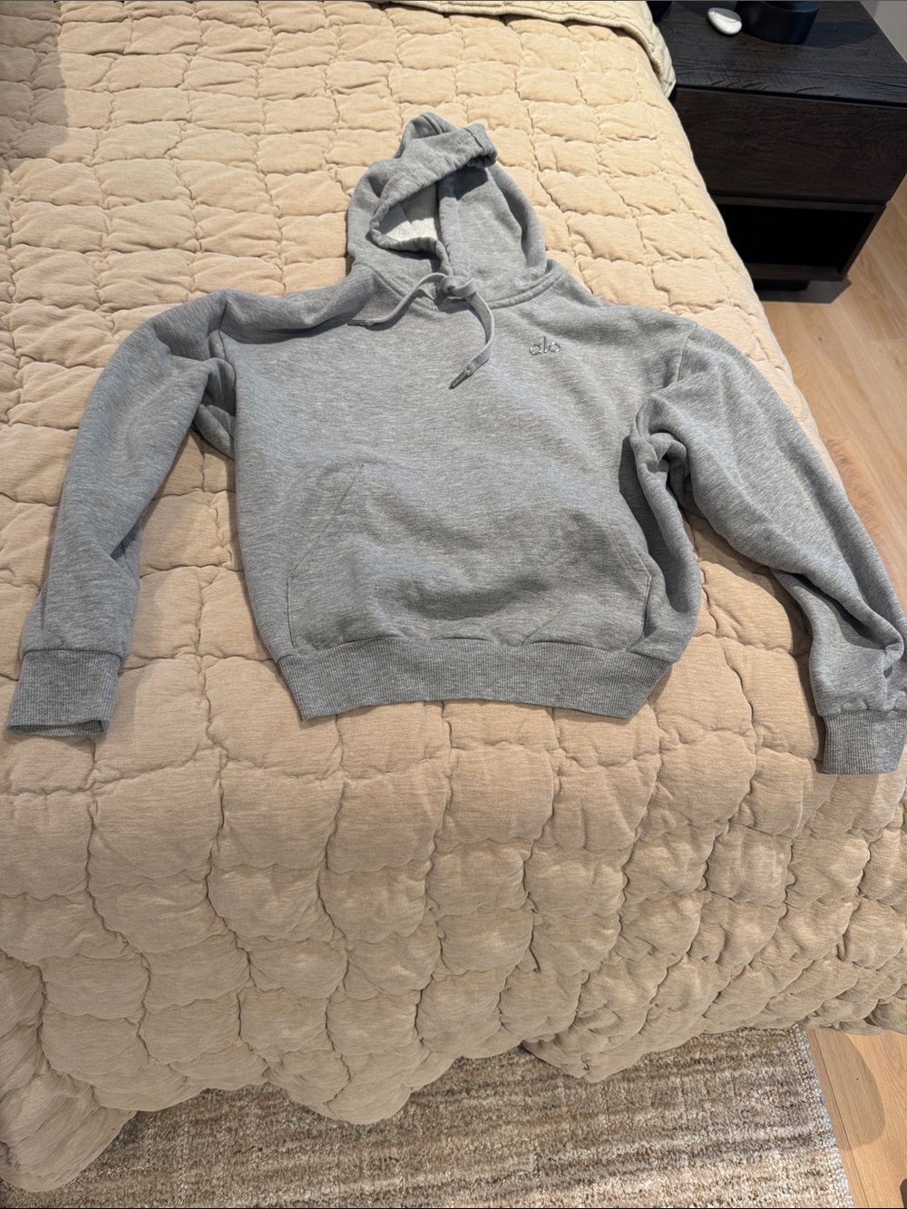ALO Yoga Gray Cowl Neck Sweater Hoodie